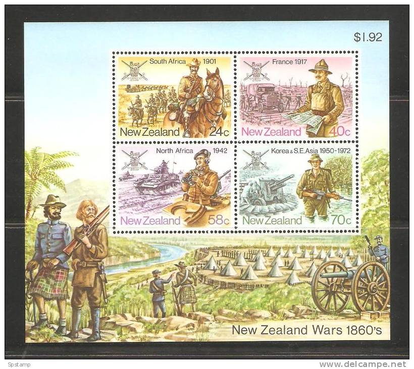 New Zealand 1984 Armed Forces Military Campaigns Miniature Sheet  MNH - Unused Stamps