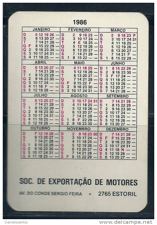 1986 Pocket Poche Bolsillo Calender Calandrier Calendario  Motorbikes Motorcycles Motos Suzuki - Groot Formaat: 1981-90