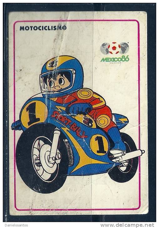 1986 Pocket Poche Bolsillo Calender Calandrier Calendario  Motorbikes Motorcycles Motos Mexico 86 Nº 60 - Big : 1981-90