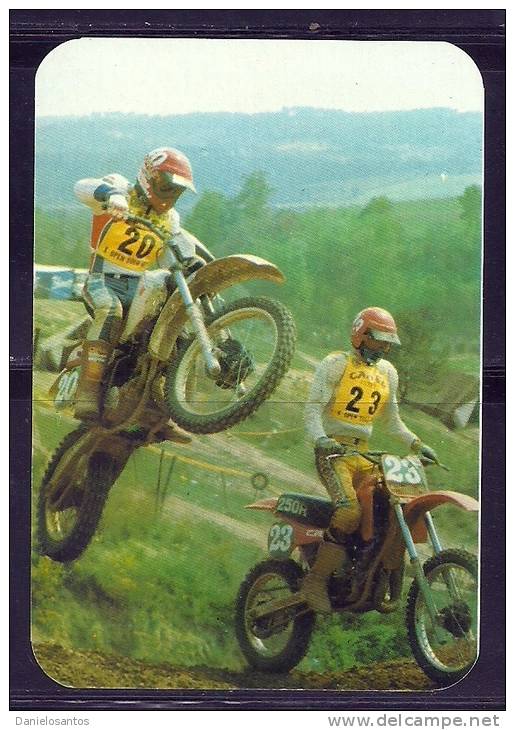 1987 Pocket Poche Bolsillo Calender Calandrier Calendario  Motorbikes Motorcycles Motos Motocross - Grand Format : 1981-90