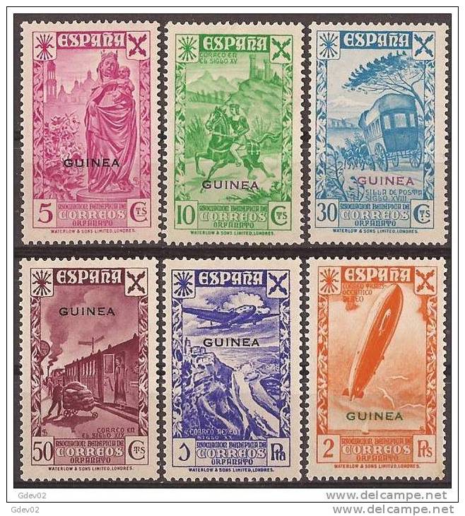 GUIBE01-LC3947TSC.Guinee. BENEFICENCIA.Historia Del Correo.GUINEA ESPAÑOL1938.(Ed 1/6**) Sin Charnela..LUJO - Zonder Classificatie