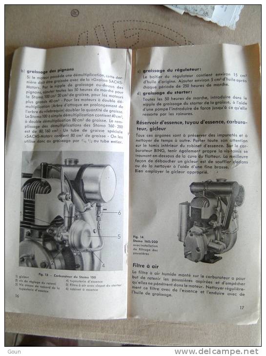 A-A Manuel D'entretien Moto Sachs Stamo 100 160 200 280 Fichtel & Sachs Schweinfurt 28 Pages En Français - Motorfietsen