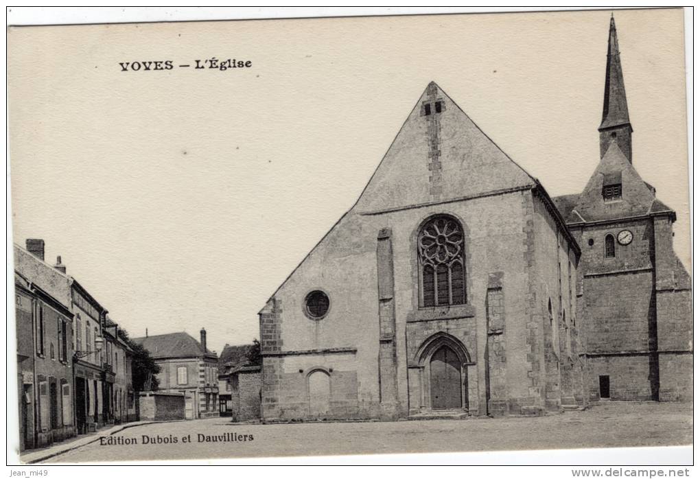 28 - VOVES - LOT DE 6 CARTES - Boulevard De La Gare -rue Du Milieu - Vue Générale - Sucrerie - L'église - Autres & Non Classés