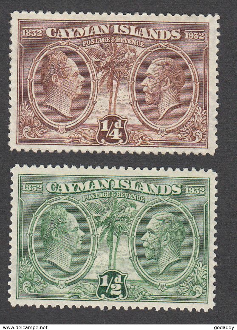 Cayman Is. 1932  K. George V  1/4d    SG84 & SG85  MH - Kaimaninseln