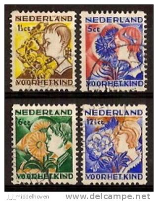 Nederland Netherlands Pays Bas (1932) Tweezijdige Hoekroltanding  94/7 Gestempeld (used, Oblitere) Syncopated - Cuadernillos