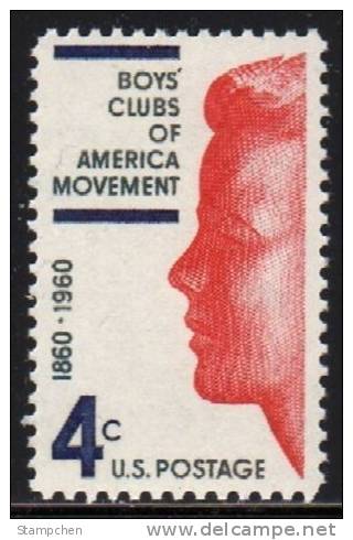 1960 USA Boys' Club Of America Stamp Sc#1163 Boy - Neufs