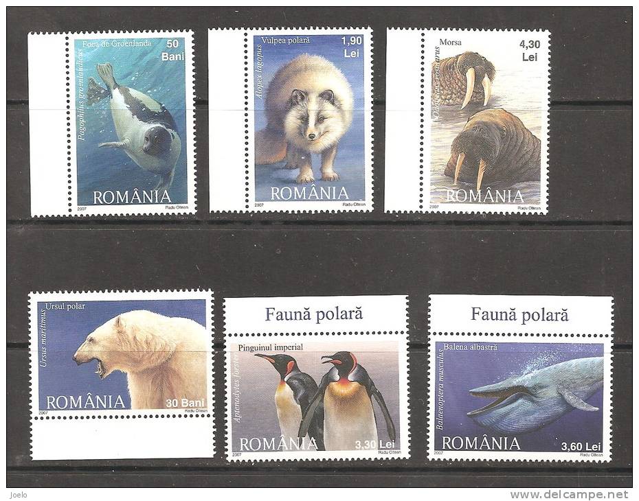 ROMANIA 2007 POLAR FAUNA SET MNH - Ongebruikt