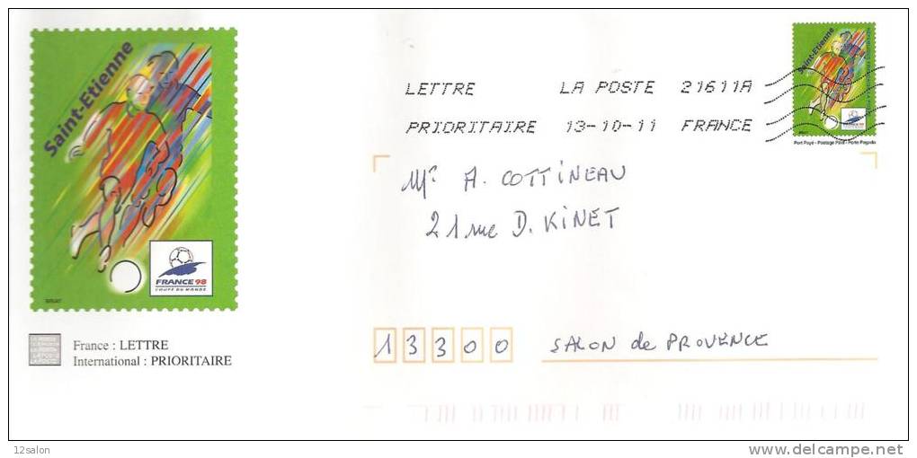 Entier Pret A Poste Theme Football - 1998 – France