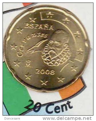 ** 20 CENT ESPAGNE 2008 PIECE NEUVE ** - Spanje