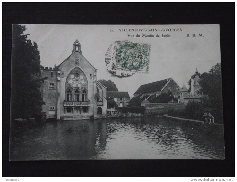 VILLENEUVE-SAINT-GEORGES (Val-de-Marne) - Vue Du Moulin De Senlis - Animée - Voyagée Le 3 Avril 1907 - Villeneuve Saint Georges