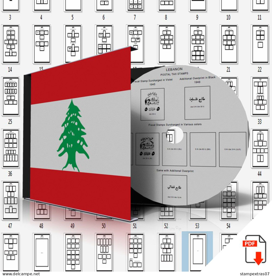 LEBANON STAMP ALBUM PAGES 1900-2011 (179 Pages) - Anglais