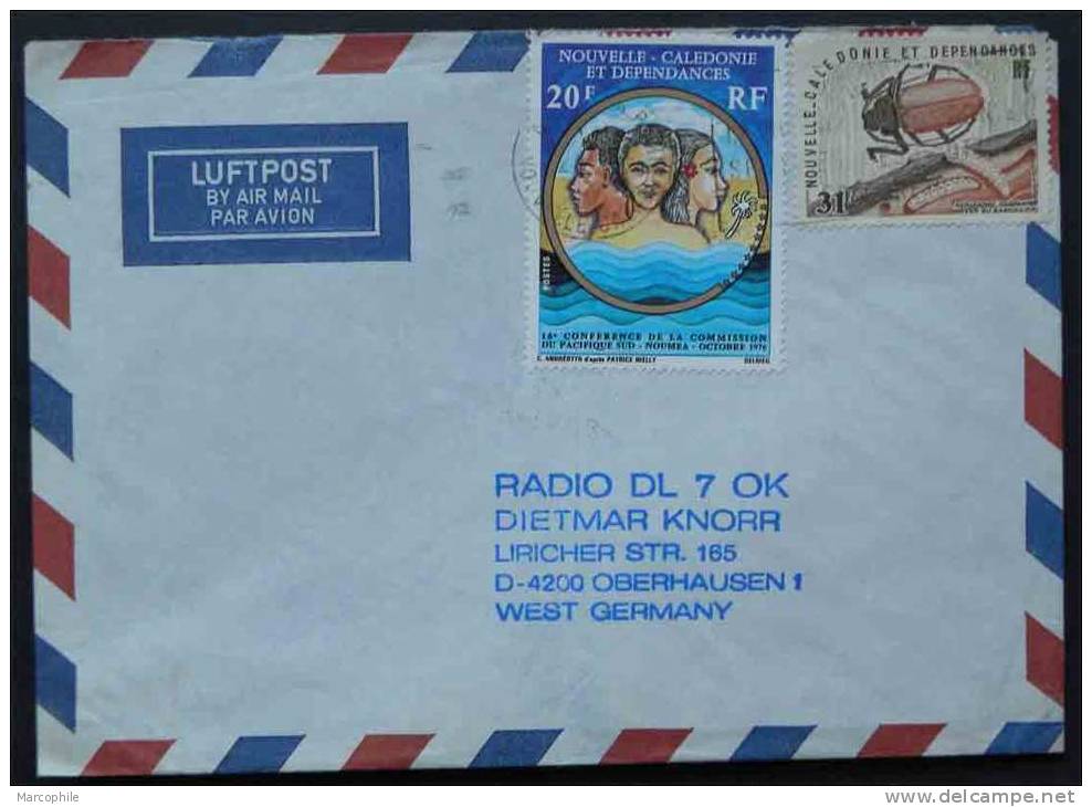 NOUVELLE CALEDONIE -  NOUMEA  / 1976  LETTRE  AVION NON PHILATELIQUE POUR L ALLEMAGNE (ref 1842) - Lettres & Documents