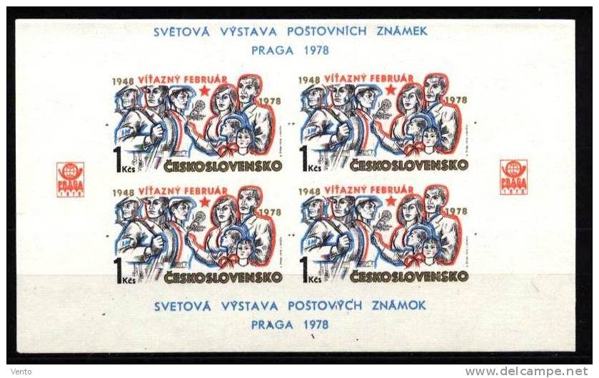 CS 1978 Mi 2423 Yt 2257 Block Prague 78 ** [ ] - Unused Stamps