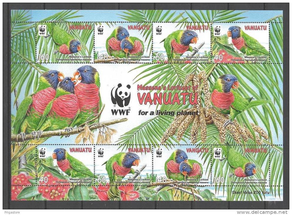 VANUATU 2011 Protection De La Nature Oiseau Loriquet Feuillet - Vanuatu (1980-...)