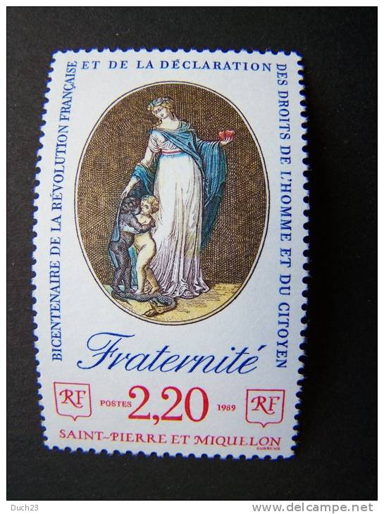 SAINT ST PIERRE ET MIQUELON NEUF** SANS CHARNIERE 1989 N°501  FRATERNITE - Unused Stamps