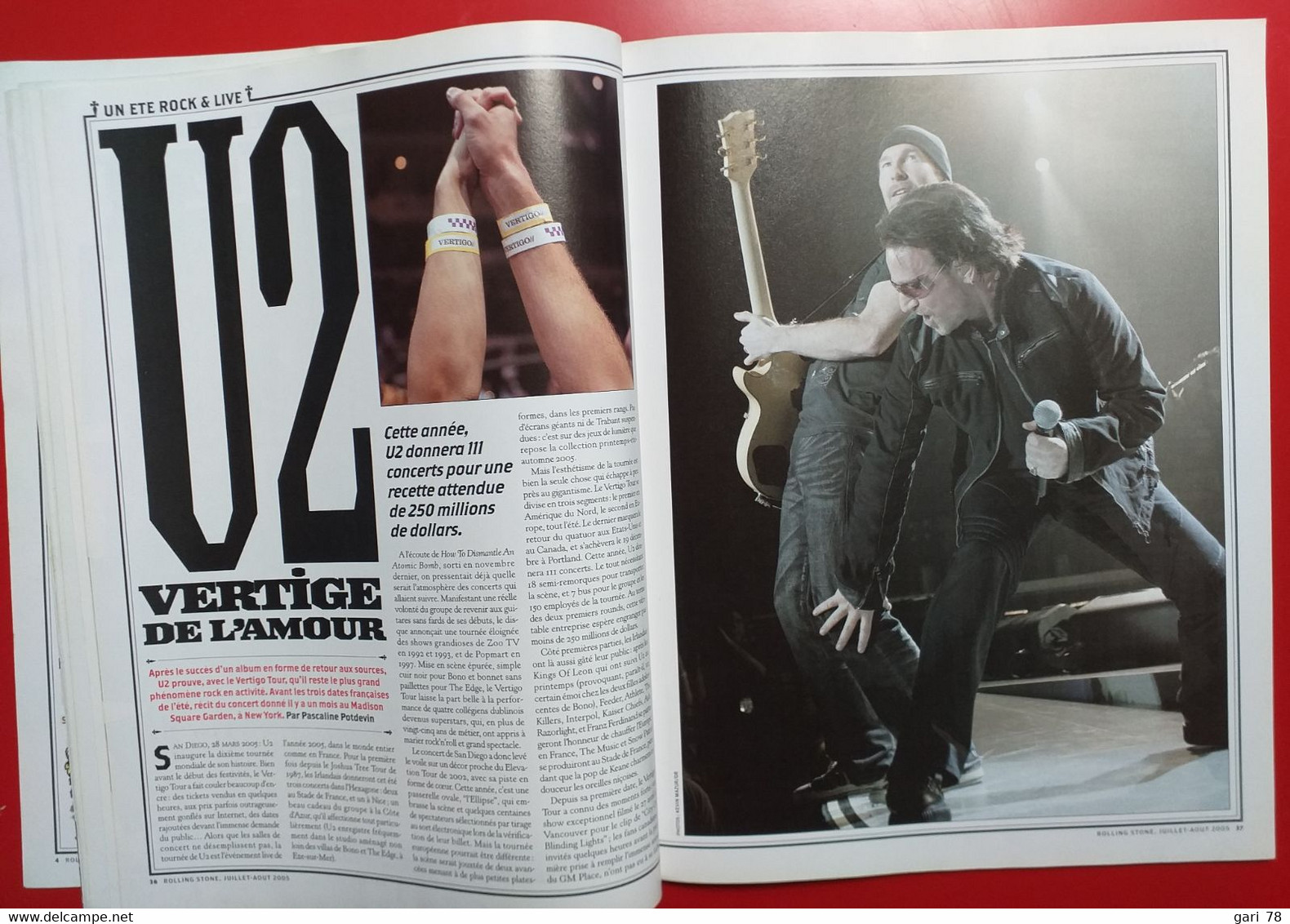 ROLLING STONE N° 31 De Juillet Aout 2005 U2 / CERRONE / VINCENT DELERM - Musica