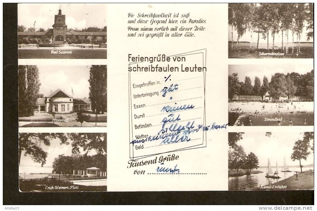 440. Bad Sarow - Moorbad - Erich-Weinert-Platz - Scharmutzelsee - Strandbad - Kanal-Einfahrt - Passed Post In 1956 - Bad Saarow