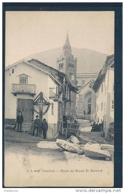 Valais, Orsières, Route Du Grand St. Bernard, Animée, J.J. - Orsières