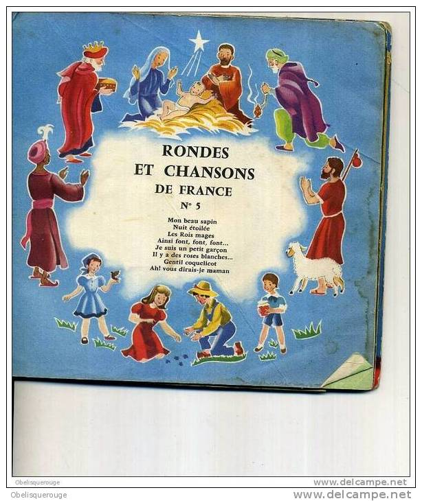 RONDES ET CHANSONS DE FRANCE N ° 5 LUCIENNE VERNAY ET 4 BARBUS 45 TOURS ANNEES 50/60 - Kerstmuziek