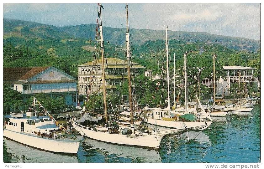 4-CPA-1966-POLYNESIE-ILE TAHITI-PORTS-COMMERCE-PLA ISANCE-LA RADE-TBE - Französisch-Polynesien