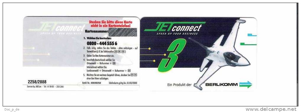 Germany  - Berlikomm - ABCom - Jet Connect - Prepaid Card - Mint - - GSM, Voorafbetaald & Herlaadbare Kaarten