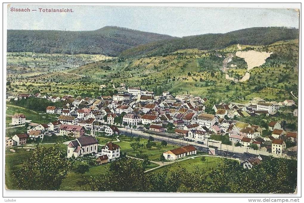 Sissach - Totalansicht             1915      Feldpost - Sissach