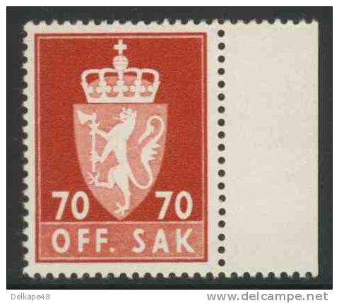 Norway Norge Norwegen 1969 Mi 92 ** Coat Of Arms / Staatswappen / Armoiries - Dienstmarken - Postzegels