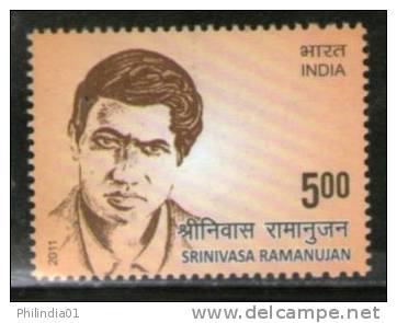 India 2011 Srinivasa Ramanujam Mathematican Famous People 1v MNH Inde Indien - Unused Stamps