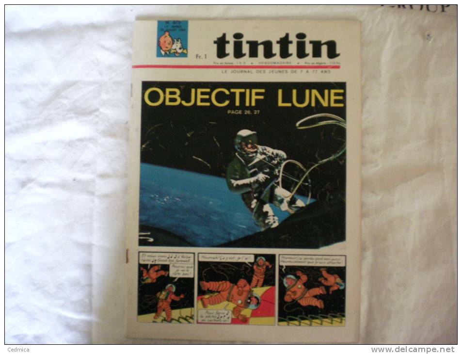 TINTIN LE JOUNAL DES JEUNES N°875  29 JUILLET 1965 - Tintin