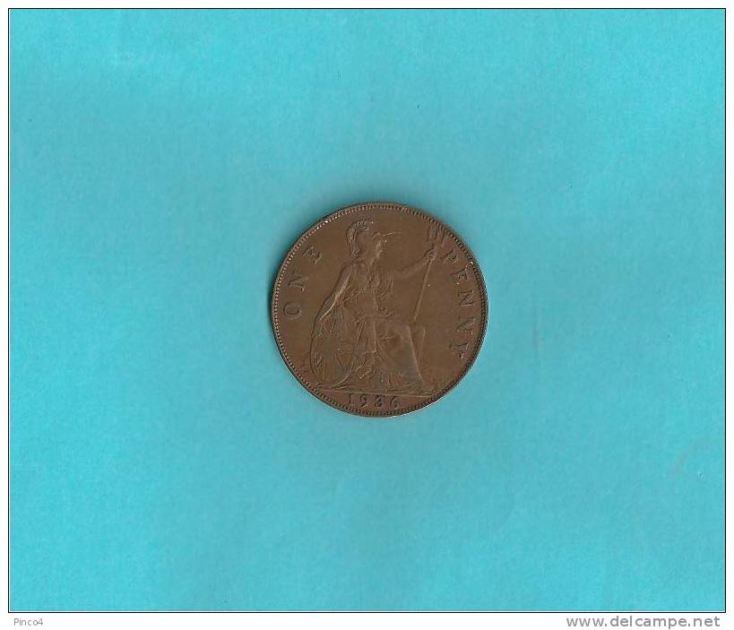 GRAN BRETAGNA  ONE PENNY 1936 - D. 1 Penny