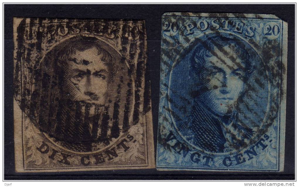 60 - Paire De Médaillons 10c + 20c. - 1849-1865 Medallions (Other)