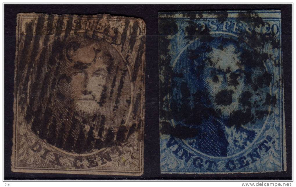 79 - Paire De Médaillons 10c + 20c. - 1849-1865 Médaillons (Autres)