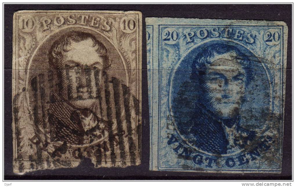 91 - Paire De Médaillons 10c + 20c. Au Moins 1 Des Timbres A Deux Belles Marges. - 1849-1865 Medallions (Other)