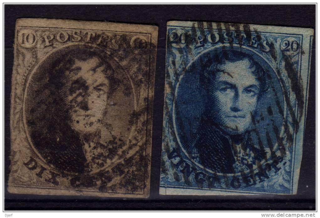 70 - Paire De Médaillons 10c + 20c. Au Moins 1 Des Timbres A Trois Belles Marges. - 1849-1865 Medallions (Other)