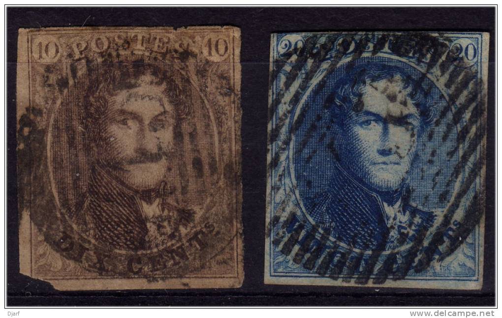 78 - Paire De Médaillons 10c + 20c. Au Moins 1 Des Timbres A Trois Belles Marges. - 1849-1865 Medallones (Otros)