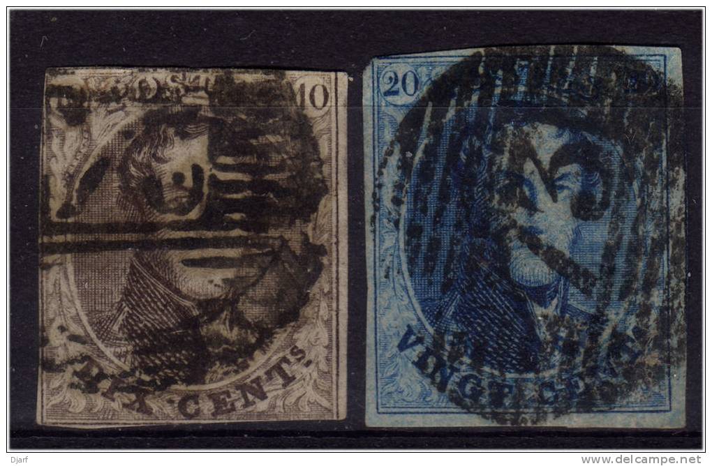 51 - Paire De Médaillons 10c + 20c. Au Moins 1 Des Timbres A Quatre Belles Marges. - 1849-1865 Médaillons (Autres)