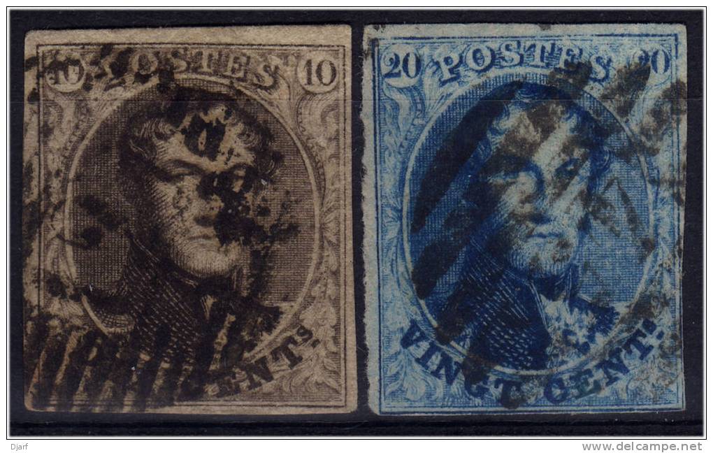 59 - Paire De Médaillons 10c + 20c. Au Moins 1 Des Timbres A Quatre Belles Marges. - 1849-1865 Medallions (Other)