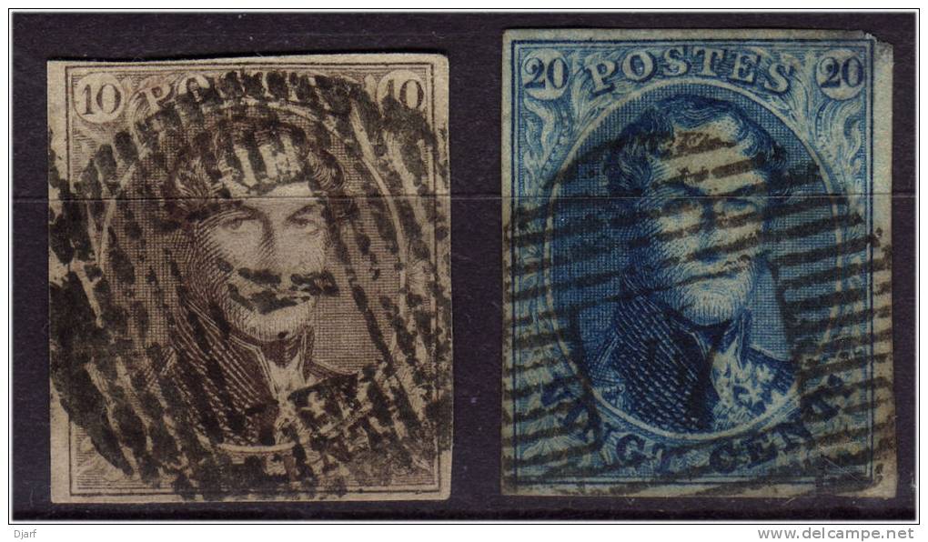 92 - Paire De Médaillons 10c + 20c. Au Moins 1 Des Timbres A Quatre Belles Marges. - 1849-1865 Medallones (Otros)