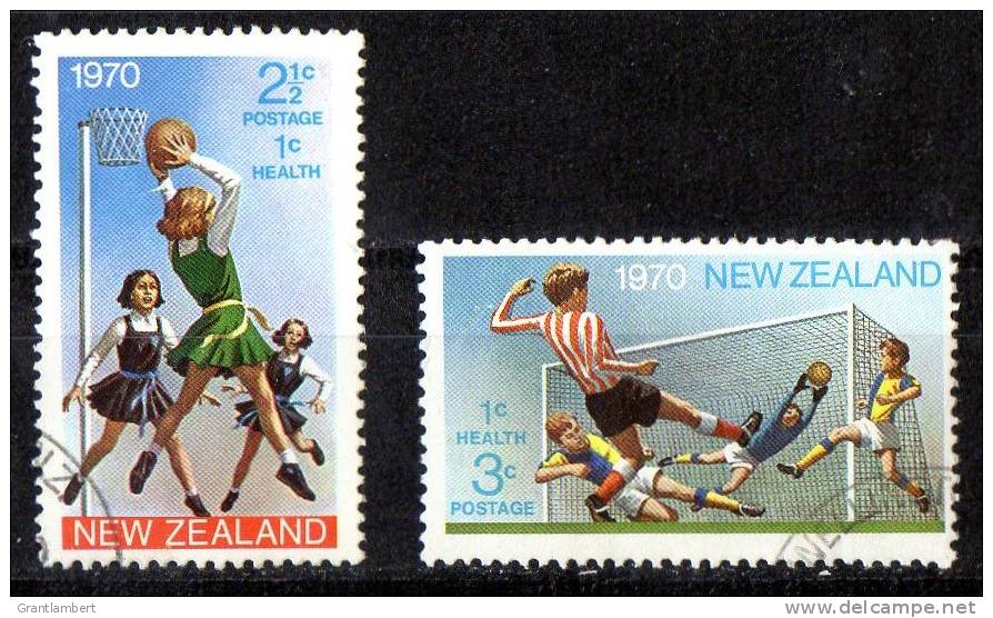 New Zealand 1970 Sports - Netball & Soccer Used - Used Stamps