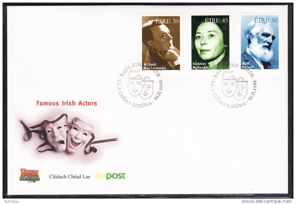 Ireland Scott #1165-1167 FDC Irish Actors And Actresses - FDC