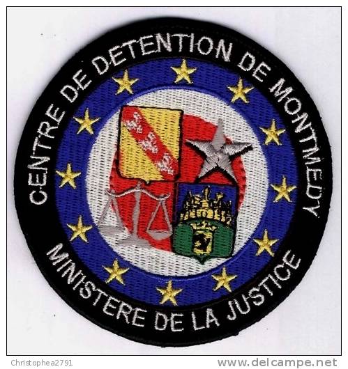 INSIGNE TISSUS PATCH CENTRE DE DETENTION DE MONTMEDY 2° MODELE  EN BLEU FONCE - Police & Gendarmerie