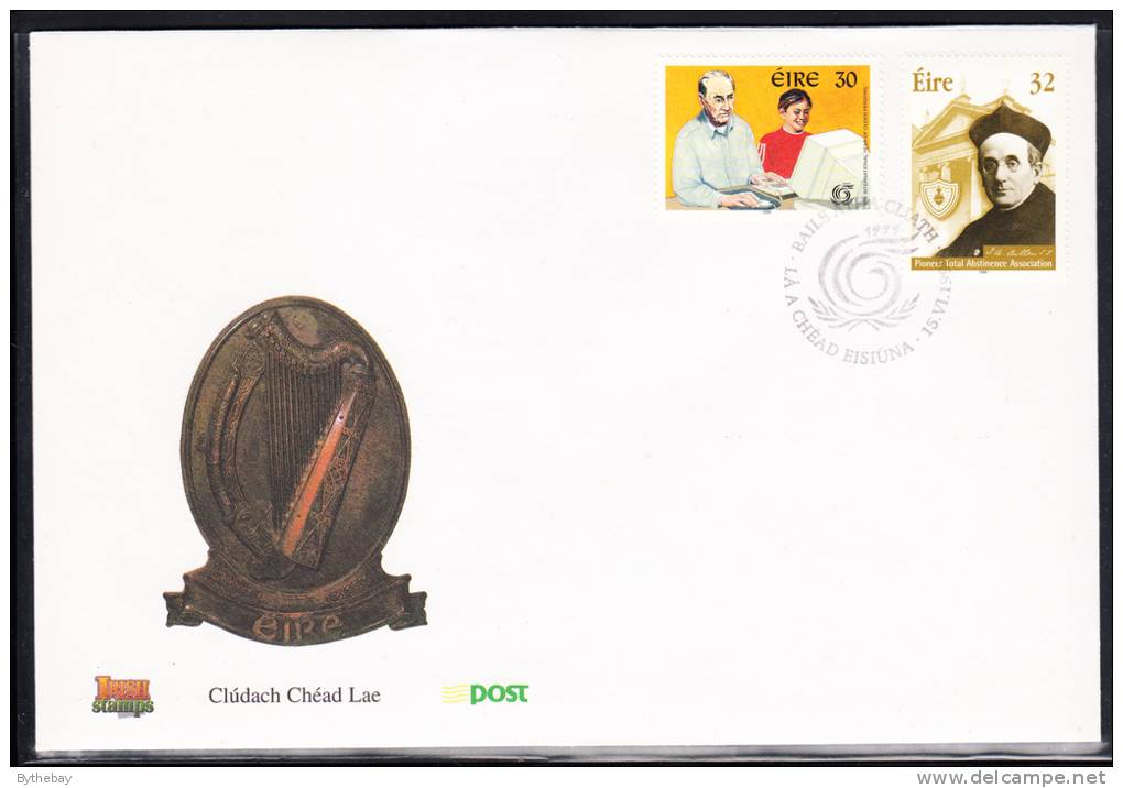 Ireland Scott #1181, 1184 FDC International Year Of Older Persons, Pioneer Total Abstinence Assn - FDC
