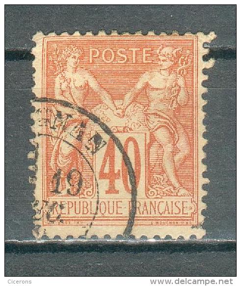 Collection FRANCE ; 1877-80 ; Y&T N° 94 ; Oblitéré - 1876-1898 Sage (Type II)