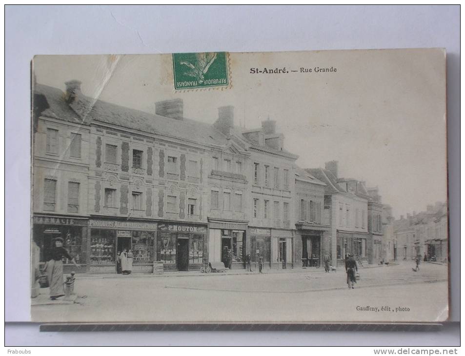 (27) - SAINT ANDRE - RUE GRANDE - ANIMEE - 1912 - Other & Unclassified