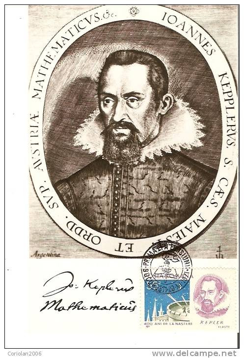 Romania / Maxi Card / Kepler / First Day Of Issue - Astronomy