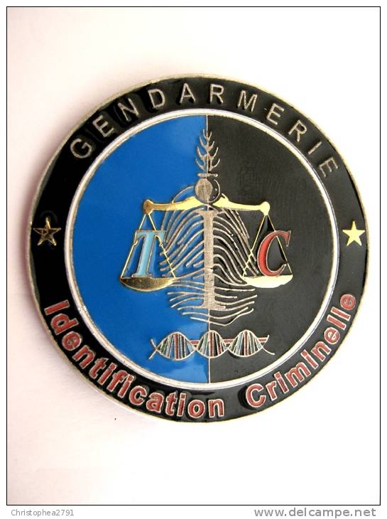 INSIGNE DE LA GENDARMERIE NATIONALE IDENTIFICATION CRIMINELLE   ETAT EXCELLENT - Police & Gendarmerie