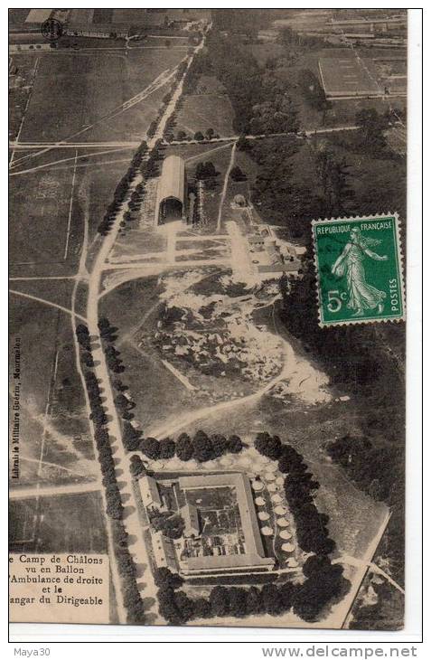 Camp De Châlons Vue En Ballon- Hangar Du Dirigeable - Camp De Châlons - Mourmelon