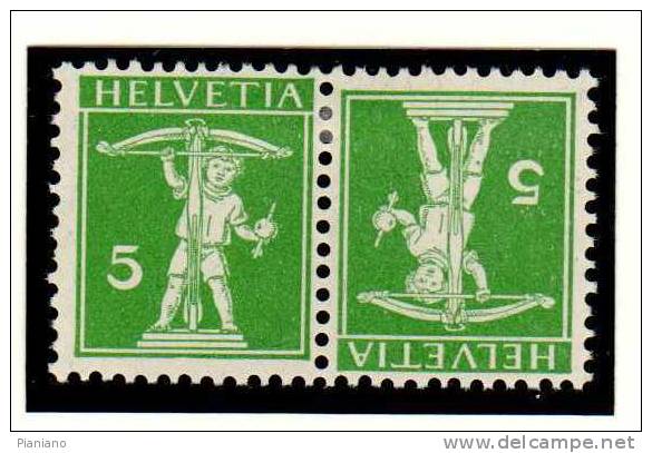 PIA  -  SVIZZERA - 1909 : Walter  Tell     (Yv 130a) - Nuovi