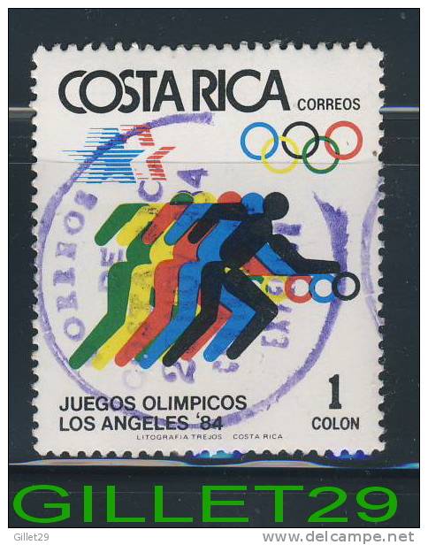 COSTA RICA STAMP -  JUEGOS OLIMPICO LOS ANGELES 84 - USED - 30 COLONES - - Costa Rica