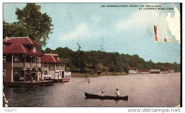 1935 Canada Postcard. Summer Homes Among The 1000 Islands, St. Lawrence River. Canada. (T10001) - Thousand Islands